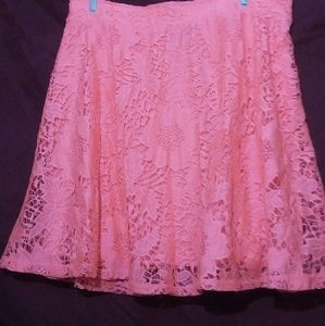Derek Heart bright orange skater skirt NWOT